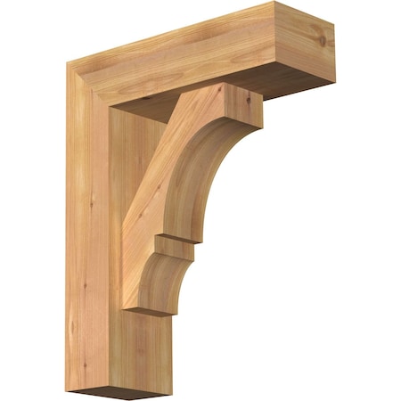 Balboa Block Smooth Bracket w/ Offset Brace, Western Red Cedar, 5 1/2"W x 16"D x 20"H